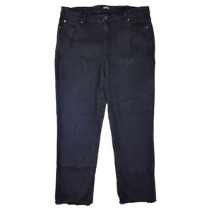 Buffalo David Bitton Black Jayme Mid‎ Rise Straight Leg Vintage Denim Size 14